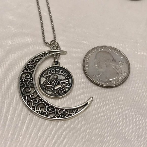 Filigree Celtic Crescent Moon Scorpio Zodiac - Picture 7 of 9